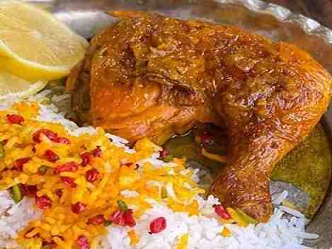 چلو مرغ مشهدی باژوران