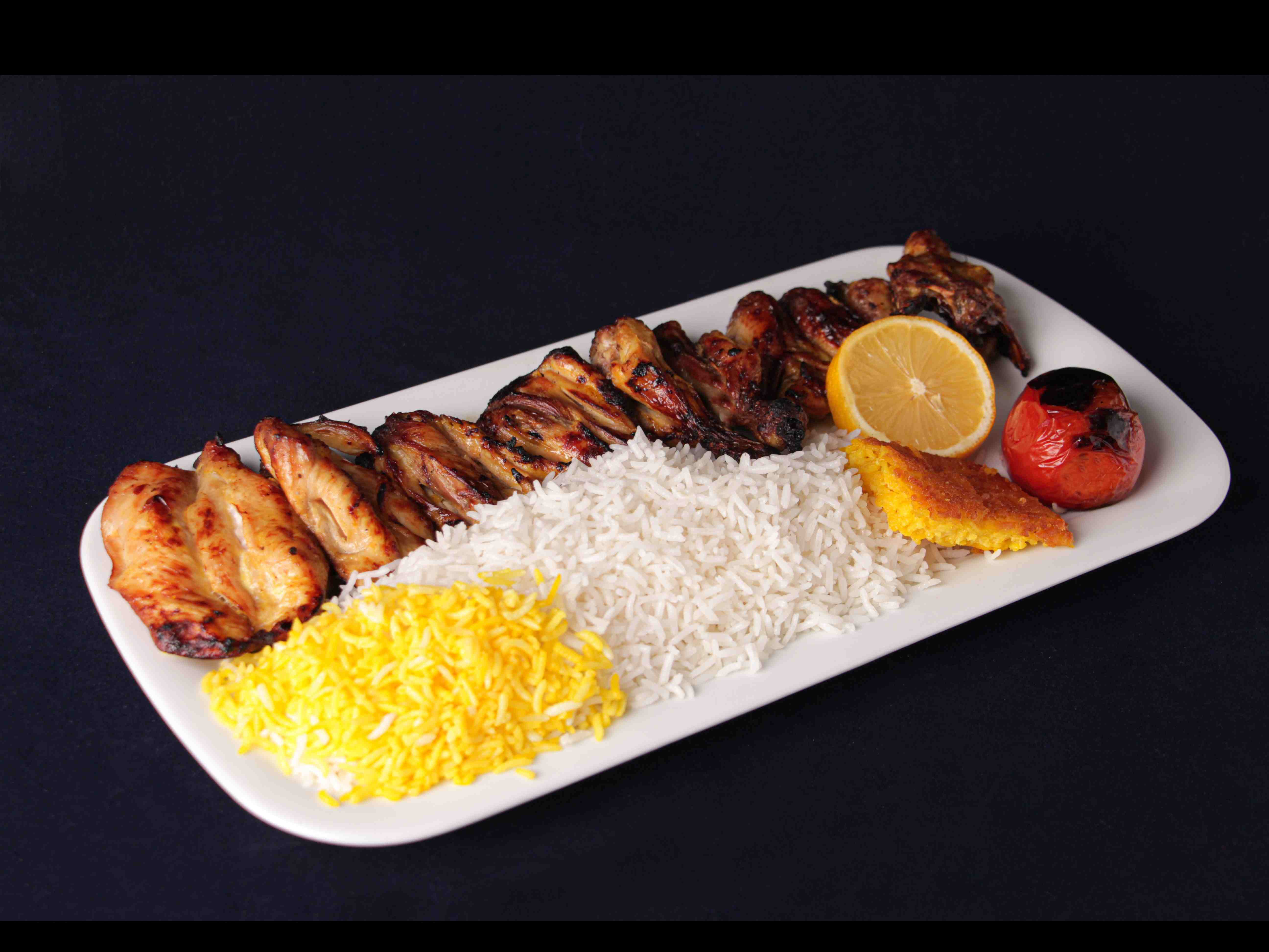 چلو جوجه کباب با استخوان