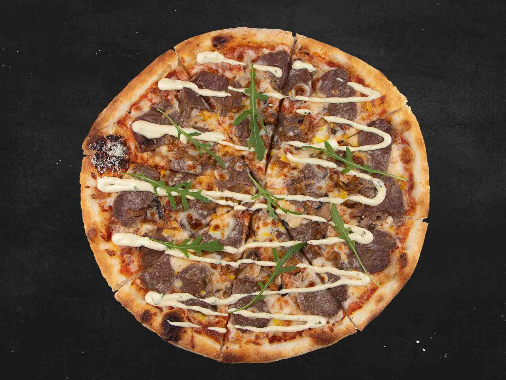 پیتزا استیک آلفردو