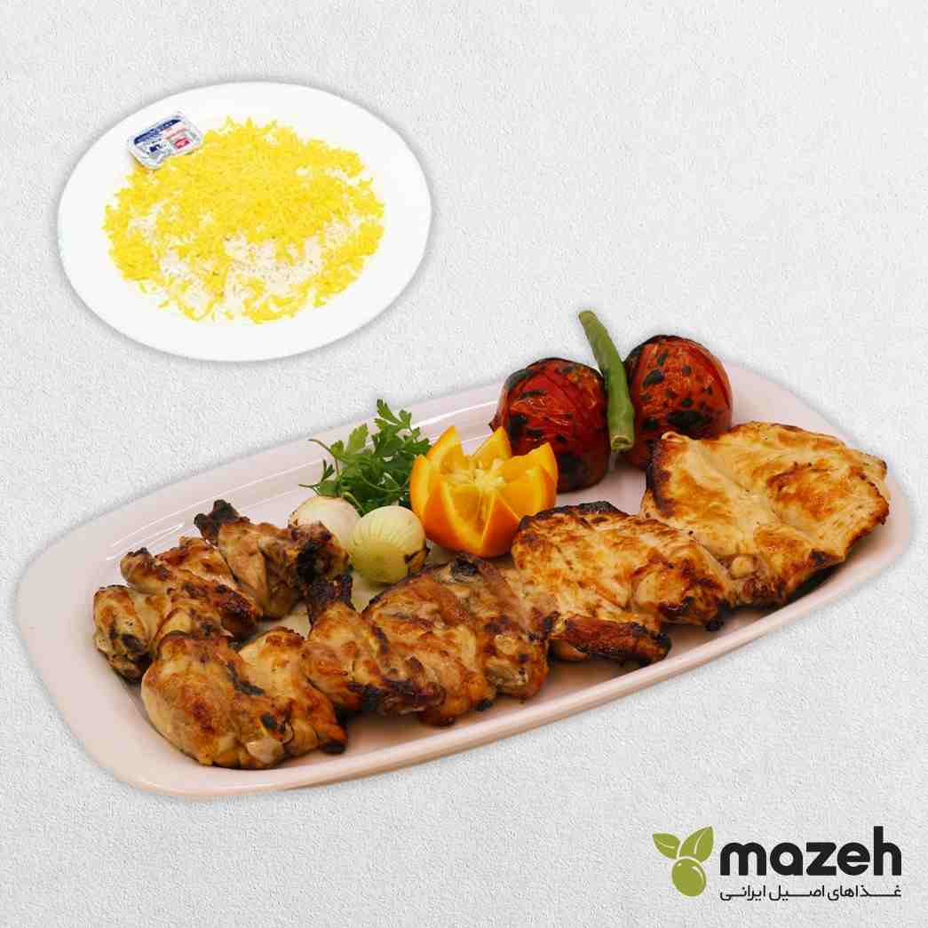 چلو جوجه کباب مخصوص با استخوان