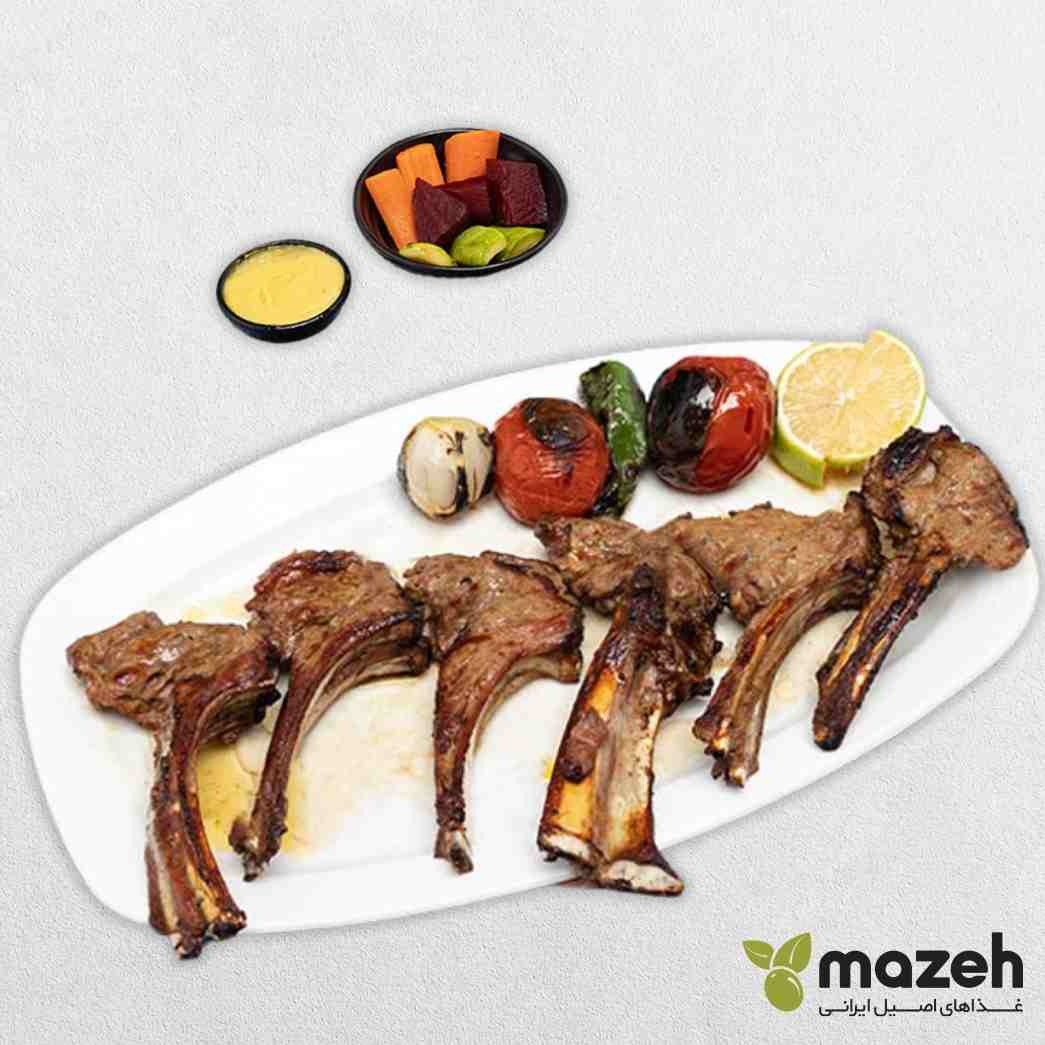 خوراک شیشلیک شاندیز با دورچین