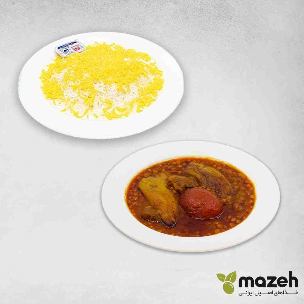چلو خورشت قیمه بادمجان