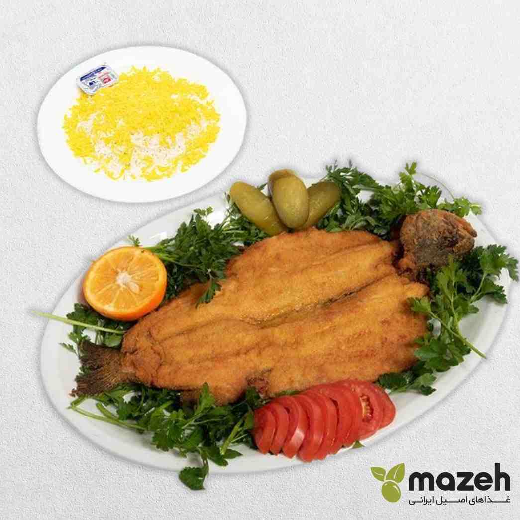 چلو ماهی قزل آلا سرخ شده