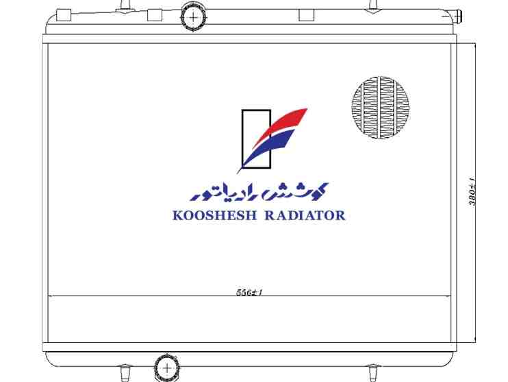 رادیاتور آب پژو 206 (لوله16) تیپ 2