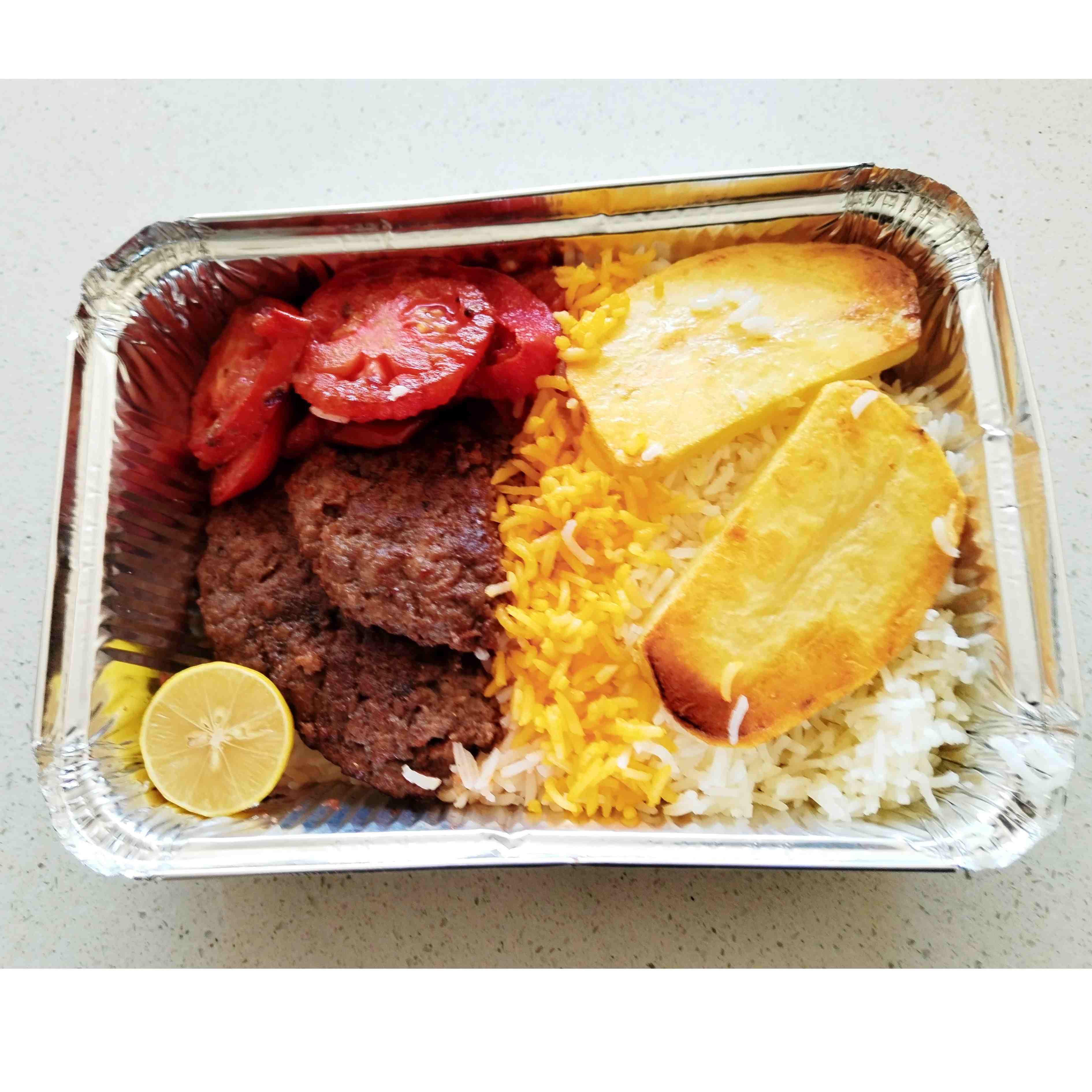 چلو کباب تابه ای